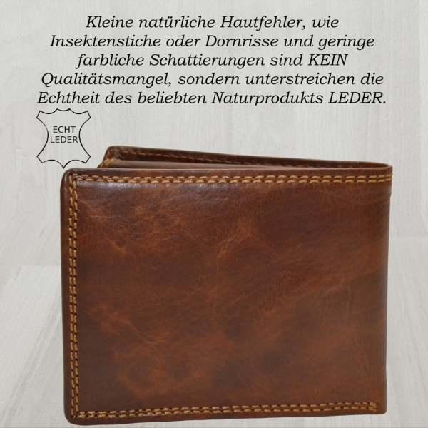 flevado Predartor Herren Portmonee Vintage Hand Made Design von Pedro Querformat